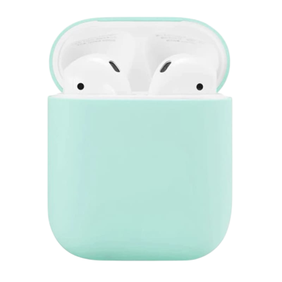 Чехол для Apple AirPods 1/2 Silicone Case Pale Green, бледно-зеленый