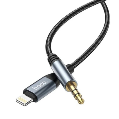 Кабель аудио hoco. Lightning на 3,5 мм jack, 1 м (DUP03) Черный