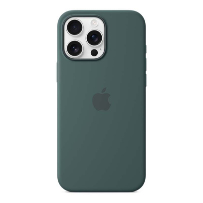 Чехол для iPhone 16 Pro Max с MagSafe Silicone Case Dark Green, тёмно-зелёный