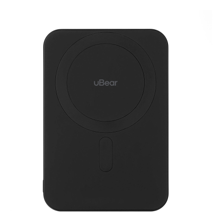 Внешний аккумулятор uBear 5000mAh PD20W Qi2 Slide Power bank Чёрный