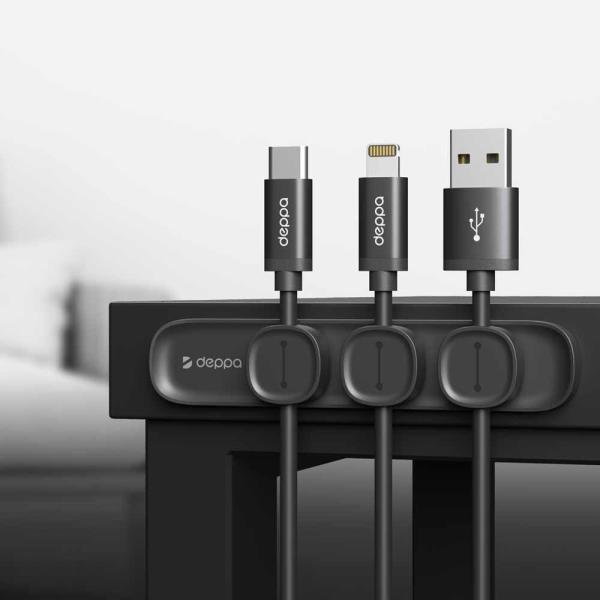 Держатель для кабелей Deppa Mage Cable, магнитный (55192) Черный