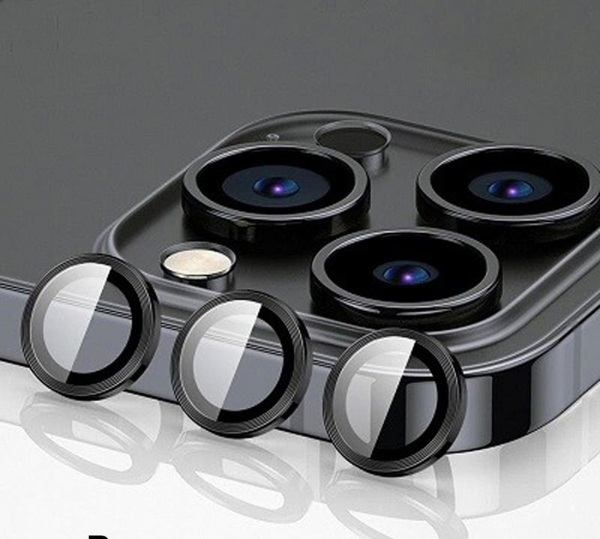 Защитное стекло для камеры iPhone 15 Pro/15 Pro Max SUPGLASS Anti Glare Camera lens glass (XC-31) Чёрный