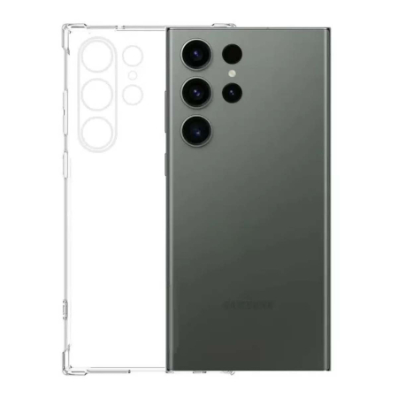 Чехол для Samsung Galaxy S23 Ultra с защитой камер, Прозрачный