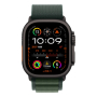 Apple Watch Ultra 2 (2024), 49 мм корпус из титана цвета «Black», ремешок Alpine Loop размера L цвета «Dark Green»