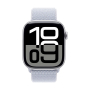 Apple Watch Series 10, 46 мм корпус из алюминия цвета «Silver», ремешок Sport Loop цвета «Blue Cloud»
