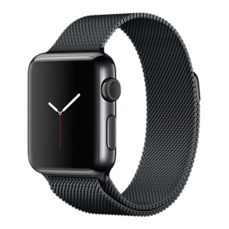 Ремешок для Apple Watch 42/44 mm Gurdini Milanese Loop Space Black, чёрный космос