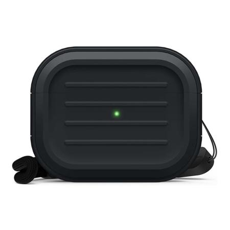 Чехол для AirPods Pro 2 (all) Elago EDC Armor TPU case with Round strap (EAPP2C-ARMOR+ROSTR-BK) Черный