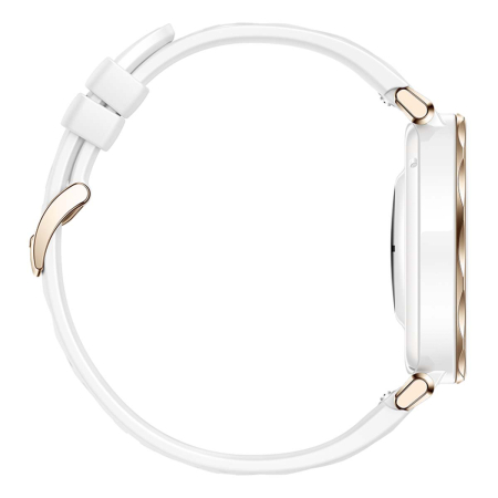 Умные часы HUAWEI Watch GT 5 Pro White, 42 мм, цвет корпуса белый/золотой, цвет ремешка белый