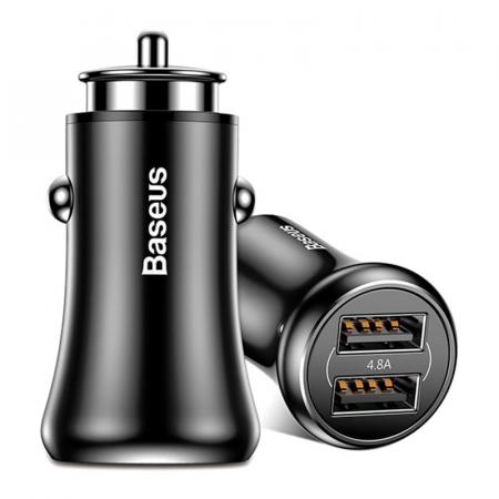 Автомобильное зарядное устройство Baseus Dual-USB Car Charger 4.8A (CCALL-GB01) Черный