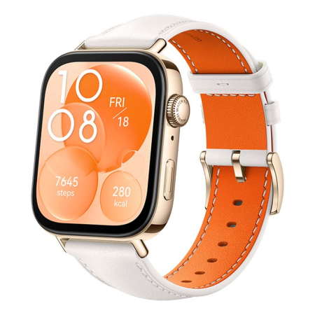 Смарт-часы HUAWEI Watch Fit 3 White leather, белый из кожи