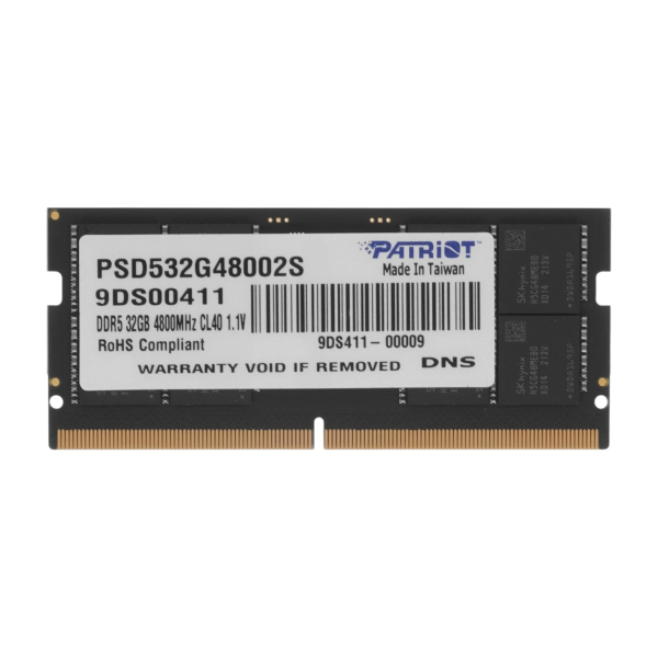 Оперативная память Kingston (KVR64V52BS68) DDR5 8GB 6400MHz CL52 SO DIMM 1x8GB