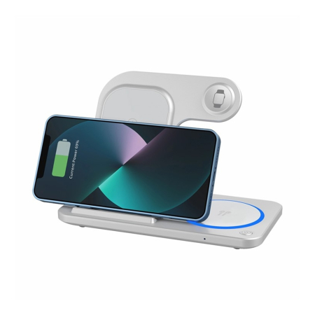 Беспроводное зарядное устройство Wiwu Power Air 3в1 Wireless Charger (Wi-W020) Белая