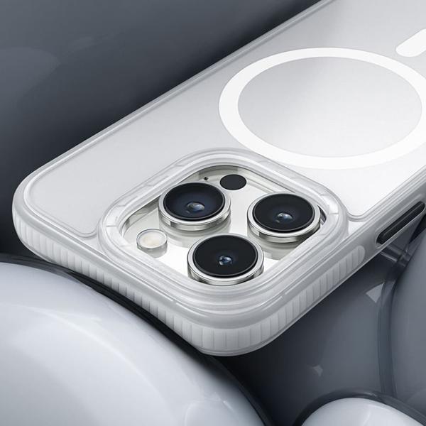 Чехол hoco. DROP PROOF Magnetic Smartphone Case для Apple iPhone 15 Pro Max Прозрачный белый